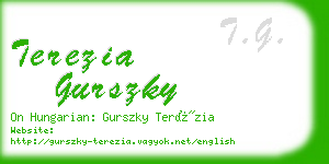 terezia gurszky business card